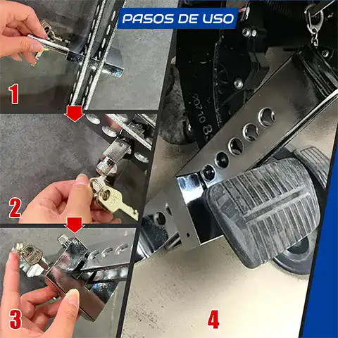 CANDADO DE PEDAL PARA CARRO - MAXIMA SEGURIDAD PARA TU VEHICULO🔐🚗