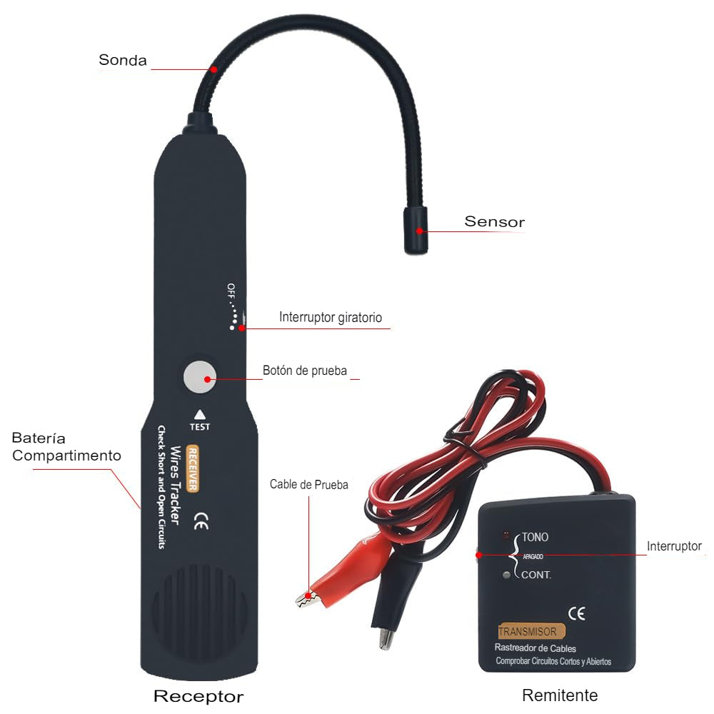 Rastreador Cables y Comprobador Circuito