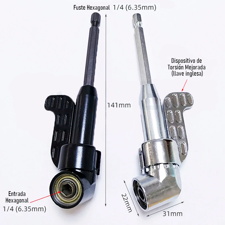 ADAPTADOR DE ANGULO DESTORNILLADOR PARA TALADRO