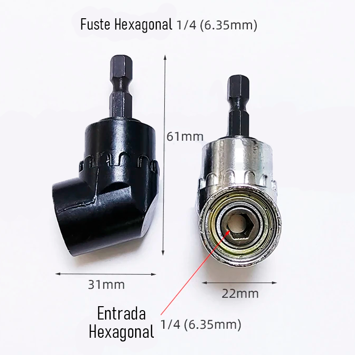 ADAPTADOR DE ANGULO DESTORNILLADOR PARA TALADRO