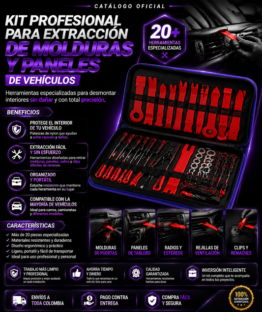 KIT EXTRACCION DE MOLDURAS Y PANELES