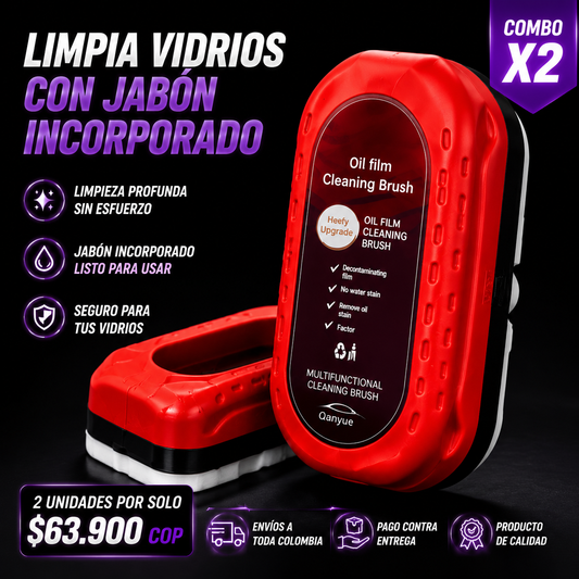 COMBO CEPILLO LIMPIAPARABRISAS X2