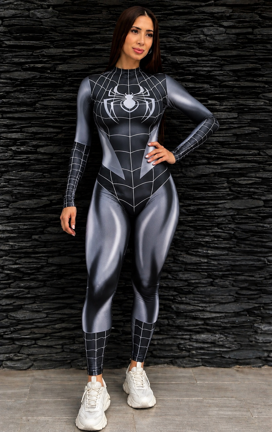 Enterizo mujer araña negro hallowwen